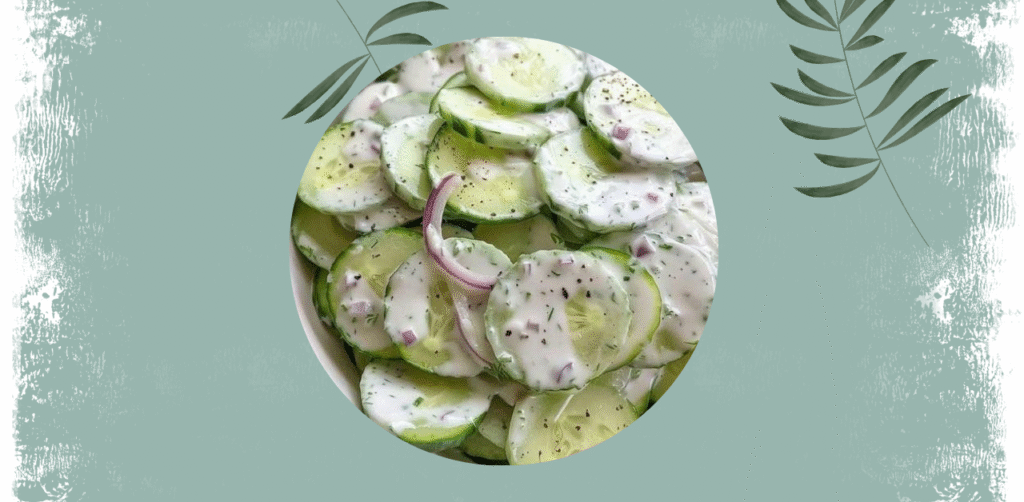 Creamy Cucumber & Red Onion Salad