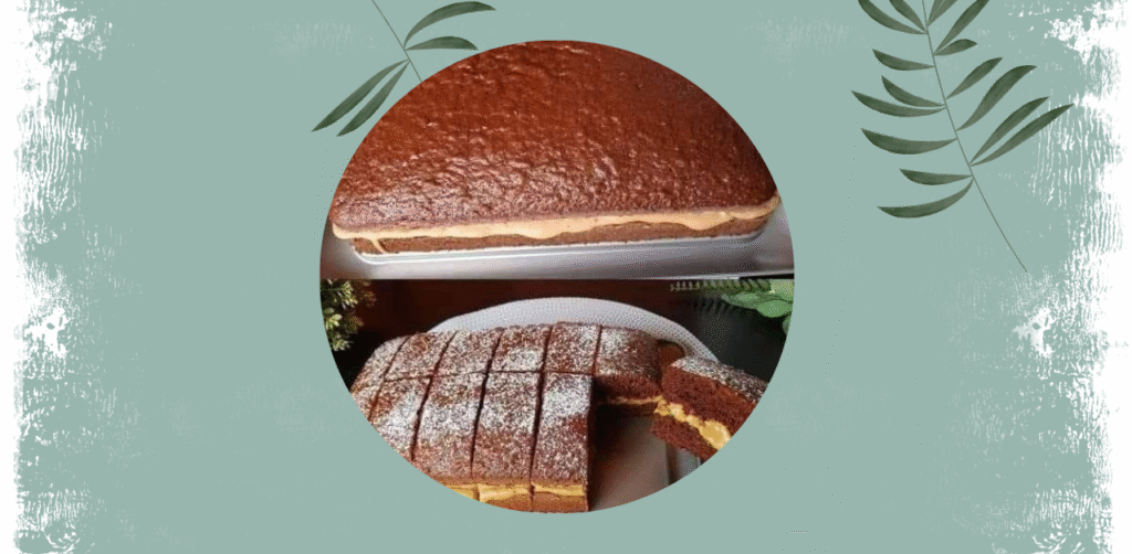Double-Layer Chocolate Cake with Caramel Cream Filling
