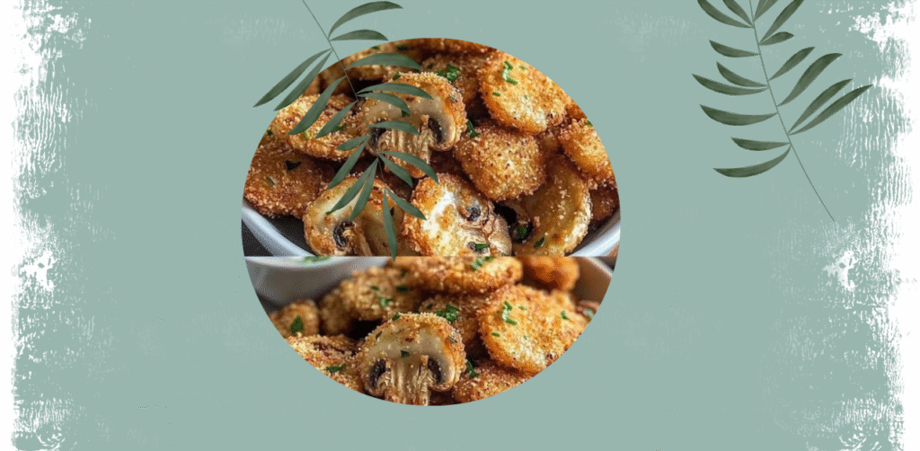 Crispy Garlic Mushroom Bites with Herby Vegan Dip