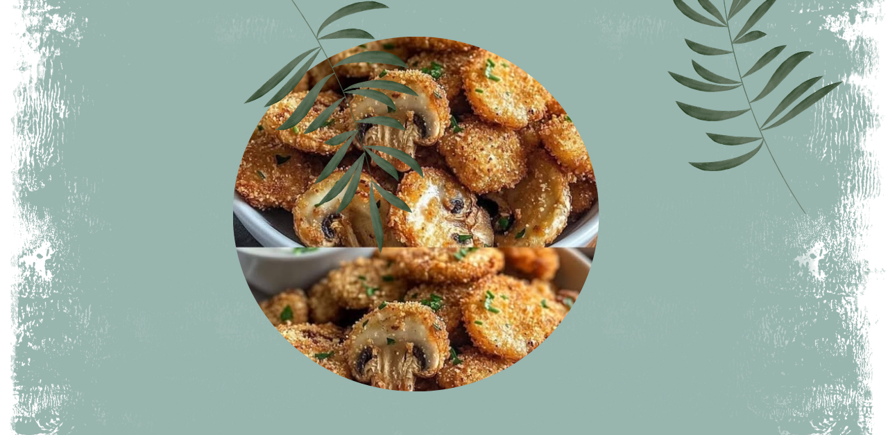 Crispy Garlic Mushroom Bites with Herby Vegan Dip